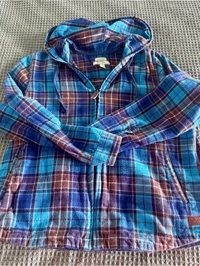 L.L. Bean Hooded Flannel Full Zip